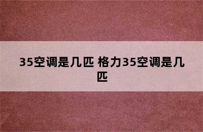 35空调是几匹 格力35空调是几匹